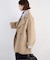 souple wool ダブルフェイスミドルコート