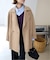 souple wool ダブルフェイスミドルコート