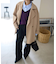 souple wool ダブルフェイスミドルコート