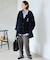 souple wool ダブルフェイスミドルコート