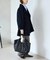 souple wool ダブルフェイスミドルコート
