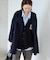 souple wool ダブルフェイスミドルコート