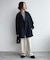 souple wool ダブルフェイスミドルコート
