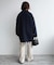 souple wool ダブルフェイスミドルコート