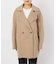 souple wool ダブルフェイスミドルコート