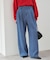 《4サイズ展開》LEDENIM BLUR TUCK TROUSERデニム