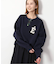 《WEB限定カラー有り/追加》サガラ刺繍スウェットライクニット