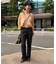 《WEBのみ4サイズ展開》ウォッシャブルセミフレアパンツ