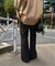 《WEBのみ4サイズ展開》ウォッシャブルセミフレアパンツ