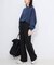 《WEBのみ4サイズ展開》ウォッシャブルセミフレアパンツ