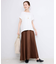 《WEB限定カラー有り/追加》グロッシーサテンフレアスカート