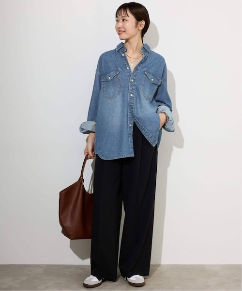 【未使用】LE DENIM BDUシャツ  スローブイエナ SLOBE IENA ブラウス シャツ 「WEB限定/追加」LE DENIM BDU