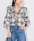 crinkle crinkle crinkle SLOBE別注 ネルチェックラッフルブラウス CC-4025