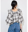 crinkle crinkle crinkle SLOBE別注 ネルチェックラッフルブラウス CC-4025