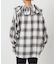 crinkle crinkle crinkle SLOBE別注 ネルチェックラッフルブラウス CC-4025
