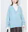 Vネックルーズニットプルオーバー