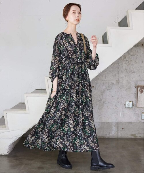 WEB限定/追加5》FLOWER PRINT ワンピース｜フォーワンセブン