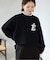 《WEB限定カラー有り/追加3》サガラ刺繍スウェットライクニット