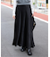 《ブラックのみWEB限定/追加2》グロッシーサテンフレアスカート