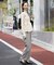 《セットアップ対応可/3サイズ展開》ウォッシャブルツイルストレートパンツ