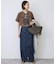 《WEBのみ4サイズ展開》LE DENIM スリットフレアデニムスカート