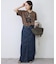 《WEBのみ4サイズ展開》LE DENIM スリットフレアデニムスカート