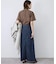 《WEBのみ4サイズ展開》LE DENIM スリットフレアデニムスカート