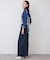 《WEBのみ4サイズ展開》LE DENIM スリットフレアデニムスカート
