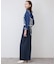 《WEBのみ4サイズ展開》LE DENIM スリットフレアデニムスカート