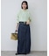 《WEBのみ4サイズ展開》LE DENIM スリットフレアデニムスカート