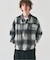 オンブレチェックジップブルゾン