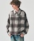 オンブレチェックジップブルゾン