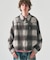 オンブレチェックジップブルゾン