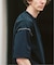トーナルステッチ ヘンリーネックTシャツ