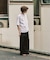 トーナルステッチ ヘンリーネックTシャツ