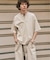 トーナルステッチ ヘンリーネックTシャツ
