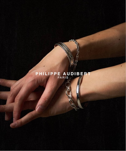 PHILIPPE AUDIBERT Cesar rigid bracelet silver plated｜フォー