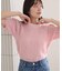 柄編みハーフスリーブニット