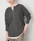 HANES/ヘインズ SLOBE別注 ヘンリーネックワッフル ロンTEE