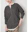 HANES/ヘインズ SLOBE別注 ヘンリーネックワッフル ロンTEE