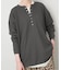HANES/ヘインズ SLOBE別注 ヘンリーネックワッフル ロンTEE