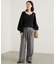 《WEBのみ4サイズ展開》ツィード ベルテット2タックストレートパンツ