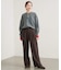 《WEBのみ4サイズ展開》ツィード ベルテット2タックストレートパンツ