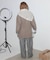 《WEBのみ4サイズ展開》ツィード ベルテット2タックストレートパンツ
