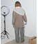《WEBのみ4サイズ展開》ツィード ベルテット2タックストレートパンツ