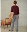 《WEBのみ4サイズ展開》ツィード ベルテット2タックストレートパンツ