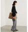 《WEBのみ4サイズ展開》ツィード ベルテット2タックストレートパンツ
