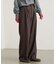 《WEBのみ4サイズ展開》ツィード ベルテット2タックストレートパンツ
