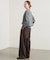 《WEBのみ4サイズ展開》ツィード ベルテット2タックストレートパンツ