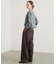 《WEBのみ4サイズ展開》ツィード ベルテット2タックストレートパンツ
